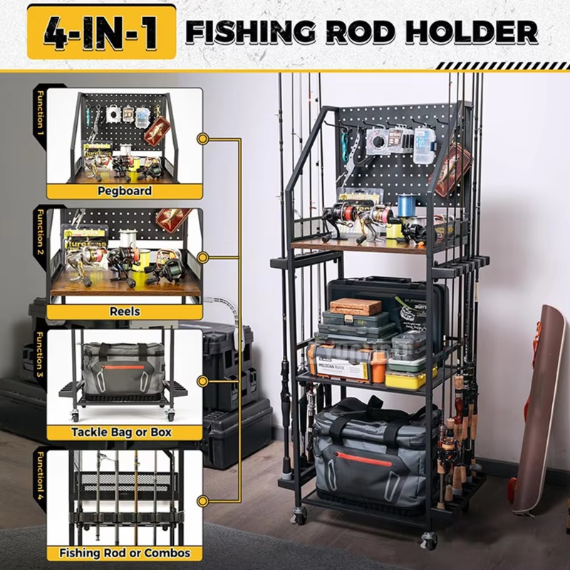 낚싯대 보관 선반, 낚싯대 릴 홀더, 총 모양의 디자인 - Fishing Line Spool 리뷰 및 가격